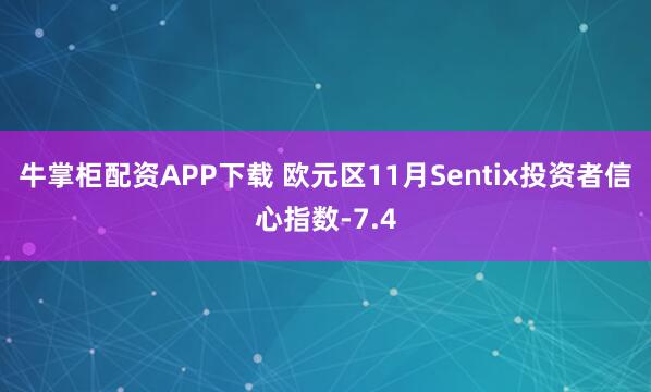 牛掌柜配资APP下载 欧元区11月Sentix投资者信心指数-7.4