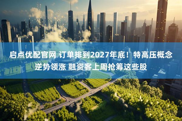 启点优配官网 订单排到2027年底！特高压概念逆势领涨 融资客上周抢筹这些股